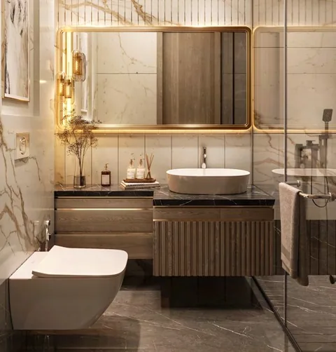 Marble bathroom