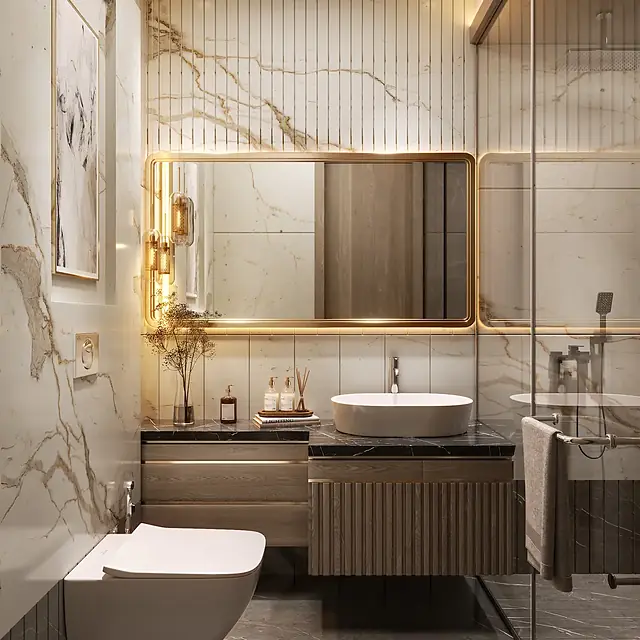 Marble bathroom