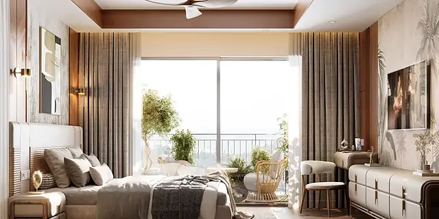 Bedroom with balcony access