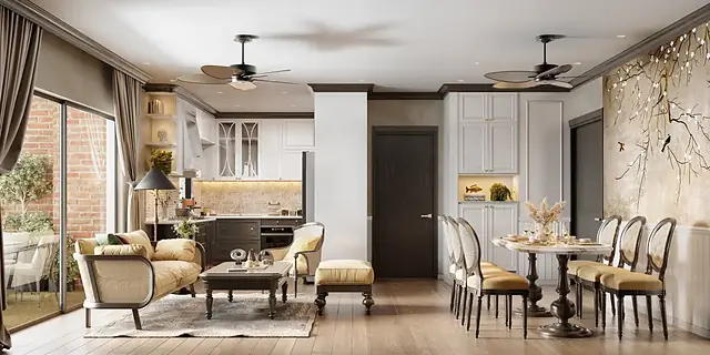Living and dining