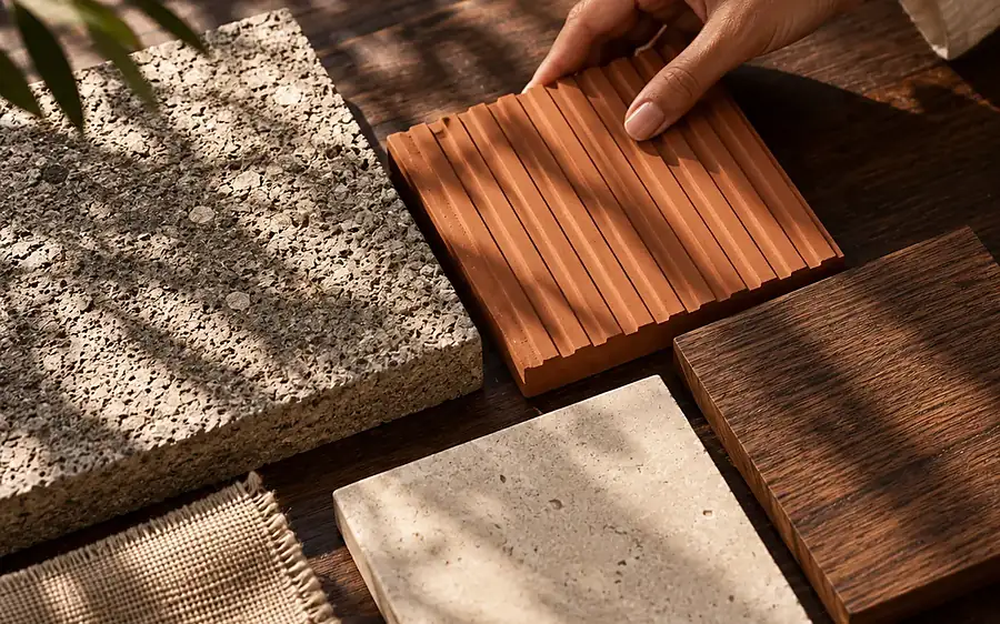Natural materials and finishes