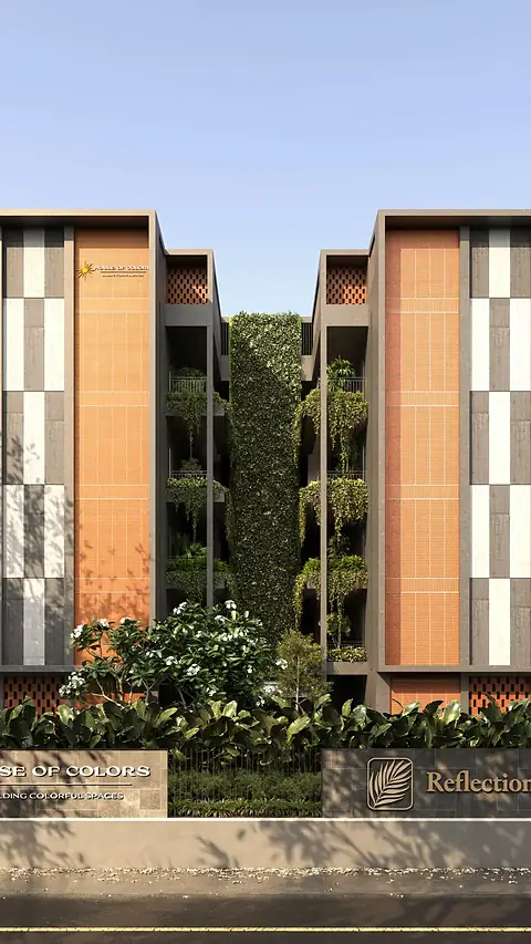The jaali-screened frontage