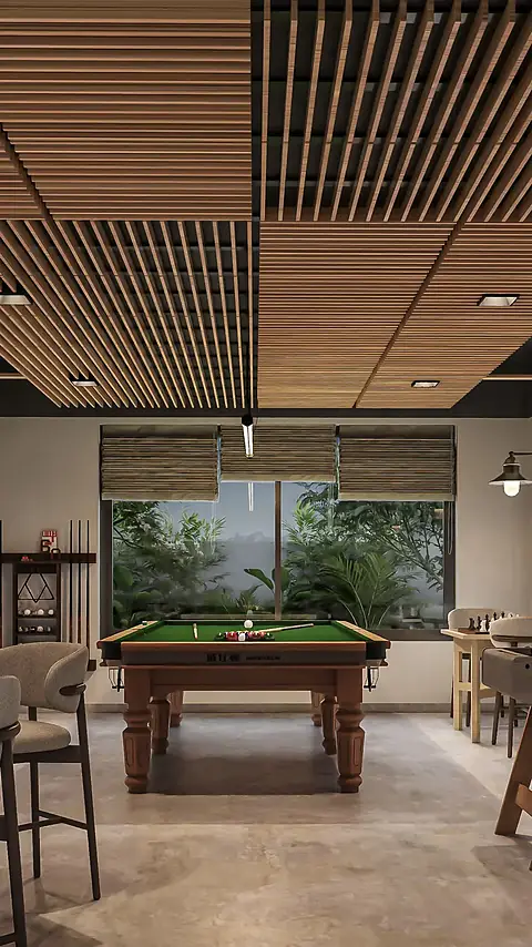 The indoor games lounge