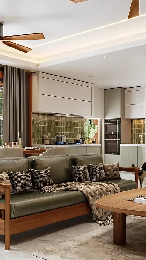 A furnished interior