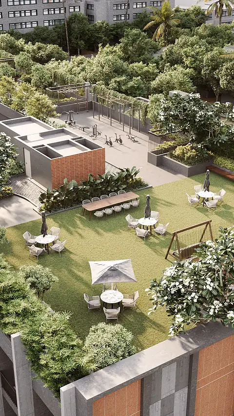 The rooftop, looking out over Whitefield